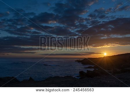 Warrnambool, Sunset Seen From Thunder Point Lookout In June 2018