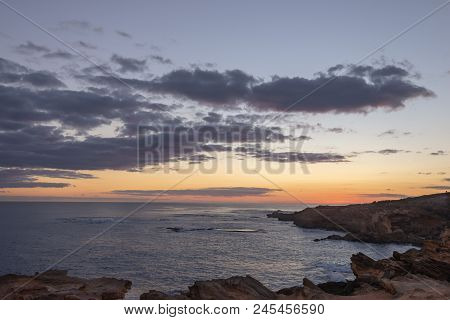 Warrnambool, Sunset Seen From Thunder Point Lookout In June 2018