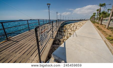 Promenade Alley In The Limassol, Cyprus, August 2017
