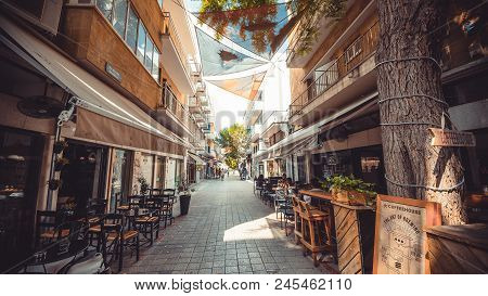 Nicosia, Northern Cyprus -august 7, 2017 : Street Of Old Nicosia