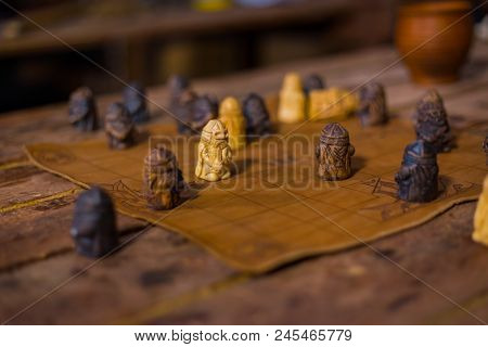 Medieval Popular Strategy Board Game - Tafl. Folk, Competition And Traditional Concept