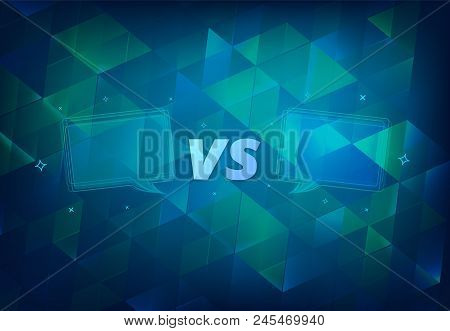 Vs Horizontal Card.  Versus Screen Template. Vector Illustration.