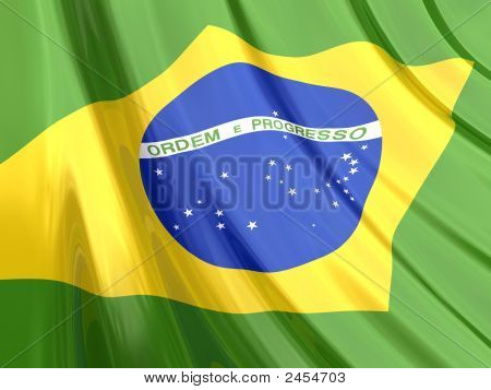 Lesklý brazilská vlajka