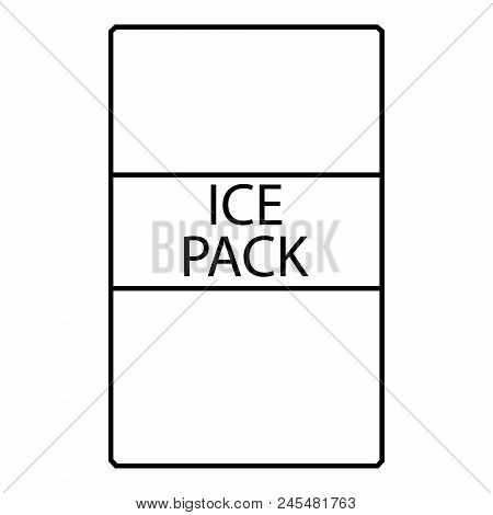 Ice Pack Black Icon, Front View Icon.