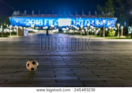 Rostov-on-don, Russia - June 15, 2018: Night View Rostov Arena Stadium For Football World Cup 2018 W