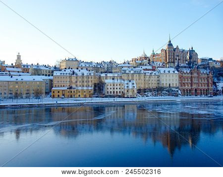 An Early, Frosty And Cold Sunrise In Stockholm. January,2017.