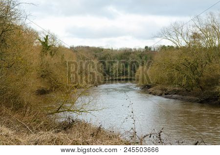 The River Wear At Fatfield, Washington In Winter