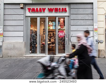 Belgrade, Serbia - June 14, 2018: Logo Of The Main Tally Weilj Store In Belgrade. Tally Weijl Is A S
