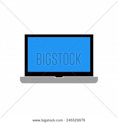 Modern Computer Vector Drawing Of A Laptop Computer