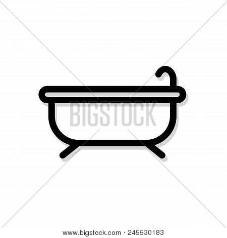 Bathtub Shaded Modern Design A Vector Drawing Draft