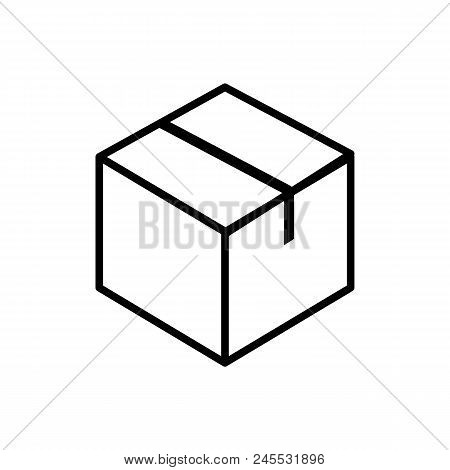 Box Simple Flat Design Vector Drawing Draft