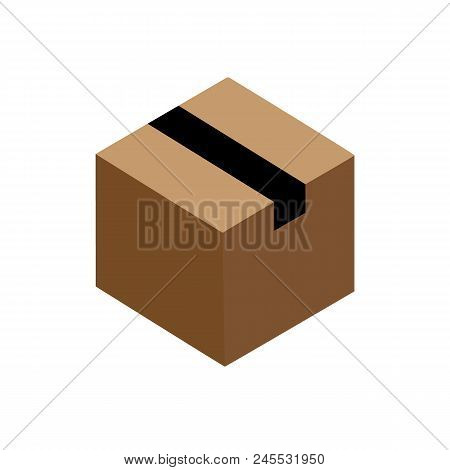 Box Simple Flat Design Vector Drawing Draft