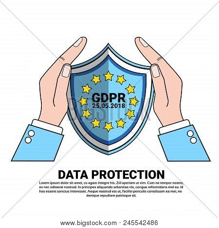 Data Safety Shield Protects Palms Over General Data Protection Regulation Gdpr Server Security Guard