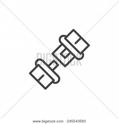 Open Seat Belt Outline Icon. Linear Style Sign For Mobile Concept And Web Design. Safety Belt Simple