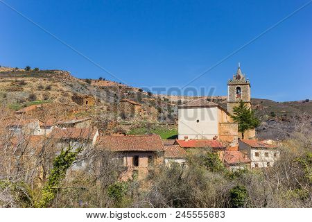 San Juan Bautista Church Of Santibanez De Ayllon Village In Castilla Y Leon, Spain