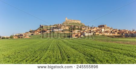 Panorama Of Atienza And The Hilltop Castle In Castilla-la Mancha, Spain