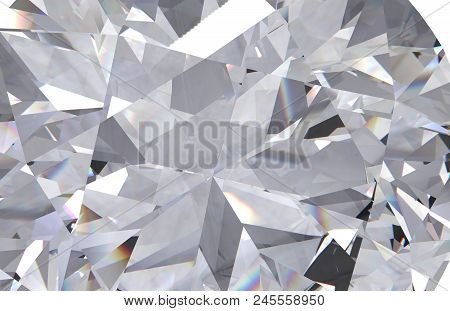 Abstract Geometric Diamond Multi Layered Background. 3d Render Model