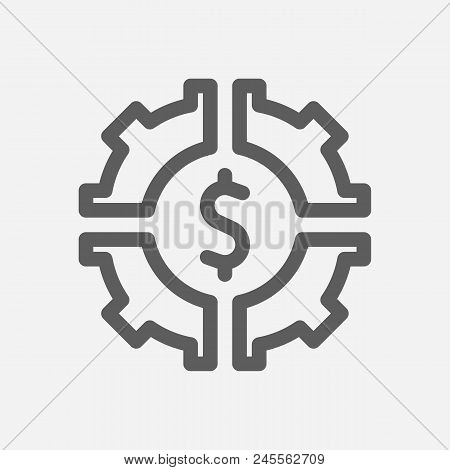 Investing Diversification Icon Line Symbol. Isolated Vector Illustration Of  Icon Sign Concept For Y