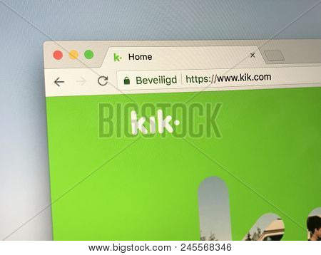 Amsterdam, Netherlands - June 17, 2018: Website Of Kik Messenger, Commonly Called Kik.