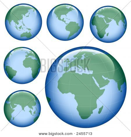 Lesklý Earth mapa