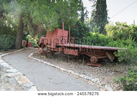 The Remains Of The Defeated Fighting Vehicles Of The Hagana - The Idf - Ambushed During The War Of I