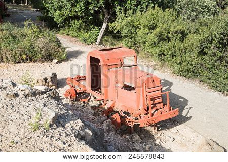 The Remains Of The Defeated Fighting Vehicles Of The Hagana - The Idf - Ambushed During The War Of I