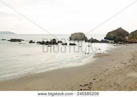 Ocean View. Nature Background With Nobody. Morgat, Crozon Peninsula, Brittany, France.