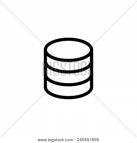 Database Vector Icon On White Background. Database Modern Icon For Graphic And Web Design. Database 