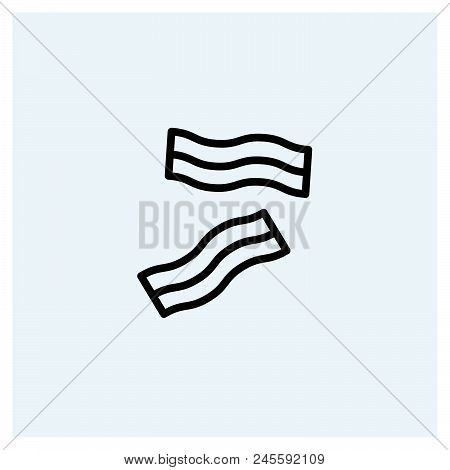 Bacon Icon Vector Icon On White Background. Bacon Icon Modern Icon For Graphic And Web Design. Bacon