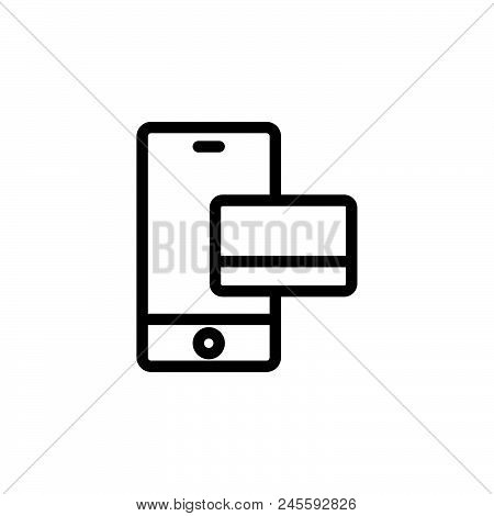 Mobile Payment Vector Icon On White Background. Mobile Payment Modern Icon For Graphic And Web Desig
