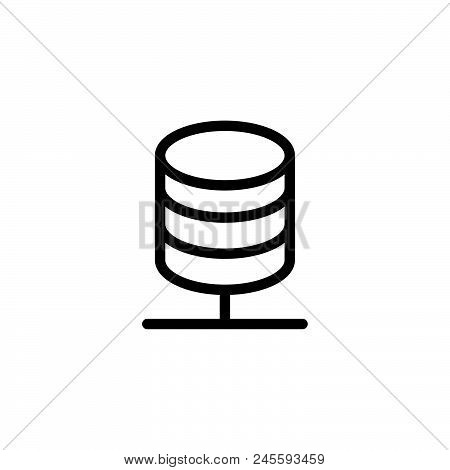 Database Network Vector Icon On White Background. Database Network Modern Icon For Graphic And Web D