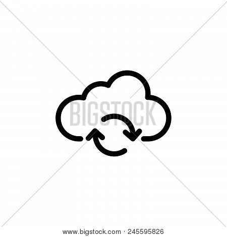 Cloud Storage Vector Icon On White Background. Cloud Storage Modern Icon For Graphic And Web Design.