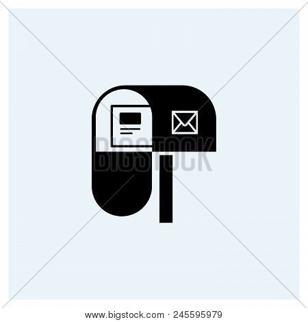 Mail Box Icon Vector Icon On White Background. Mail Box Icon Modern Icon For Graphic And Web Design.