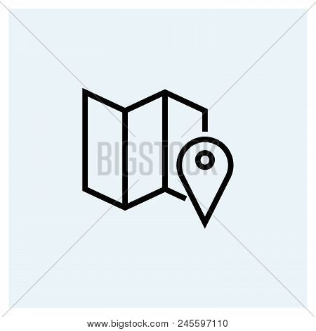 Map Pin Icon Vector Icon On White Background. Map Pin Icon Modern Icon For Graphic And Web Design. M