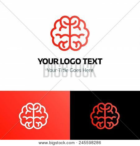 Brain Logo Template Vector Icon On White Background. Brain Logo Template Modern Icon For Graphic And