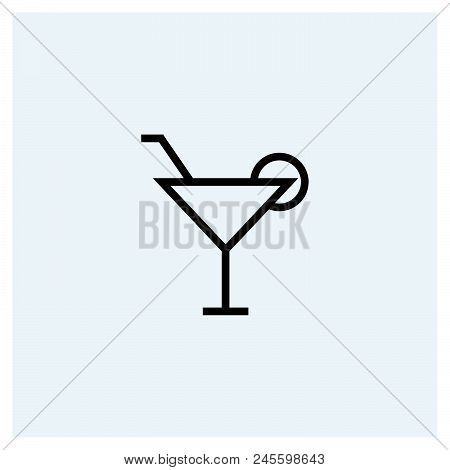 Cocktail Icon Vector Icon On White Background. Cocktail Icon Modern Icon For Graphic And Web Design.