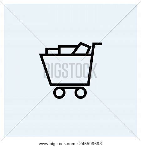Shopping Cart Icon Vector Icon On White Background. Shopping Cart Icon Modern Icon For Graphic And W