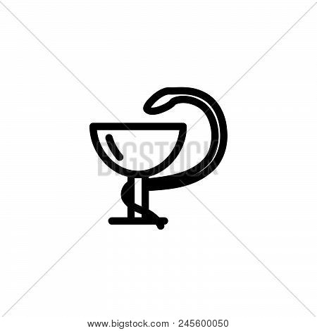 Medical Snake Vector Icon On White Background. Medical Snake Modern Icon For Graphic And Web Design.