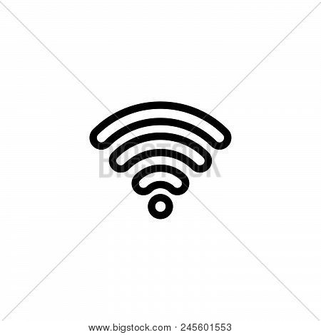 Wireless Network Vector Icon On White Background. Wireless Network Modern Icon For Graphic And Web D