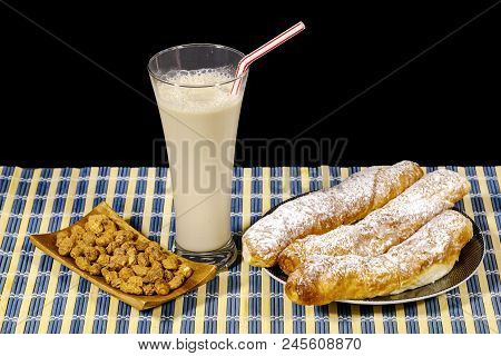 Horchata And Fartons A Traditional Spanish Snack Eaten In Summer