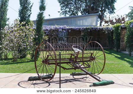 Metal Farm Implements On A Farm In South Italy