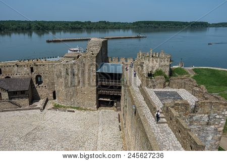 Smederevo, Serbia - May 1. 2018: Inner City Of  Smederevo Fortress Is A Medieval Fortified City In S
