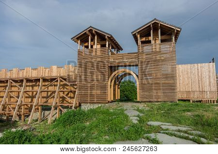 Reconstruction Of Roman Amphitheater In The Roman City Of Viminacium In Kostolac, Serbia.