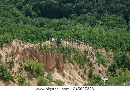 Landscape Of Rock Formation Djavolja Varos (devil's Town) In The South Of Serbia.