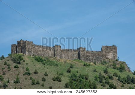 Medieval Fortress Maglic On Mountain Cliff, Serbia
