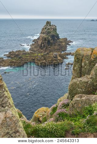 Landscape Of The Lands End - The Most Westerly Point Of England Which Is A Popular Tourist Attractio