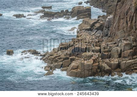 Landscape Of The Lands End - The Most Westerly Point Of England Which Is A Popular Tourist Attractio