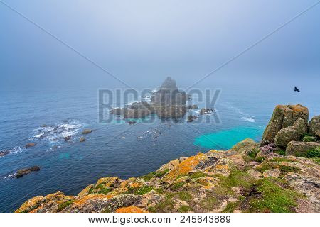 Landscape Of The Lands End - The Most Westerly Point Of England Which Is A Popular Tourist Attractio