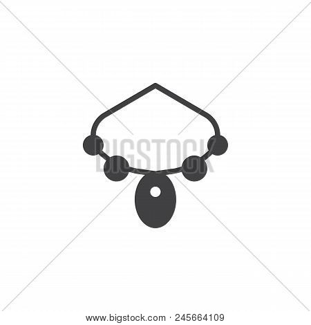 Amulet Vector Icon. Filled Flat Sign For Mobile Concept And Web Design. Fantasy Jewelry Simple Solid