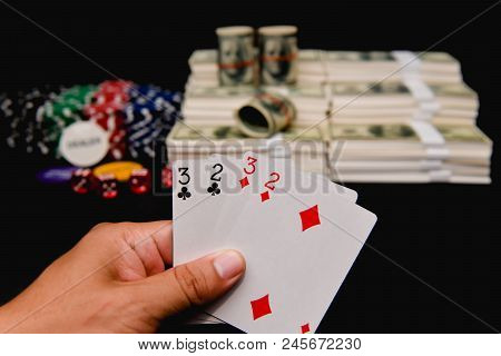 Gambling Concepts. Businessmen Are Gambling In The Casino. Betting Is A Gamble For Investors. Busine